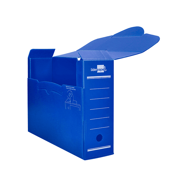 Caixa para arquivo definitivo liderpapel polipropileno azul formato 387x275x105 mm 7