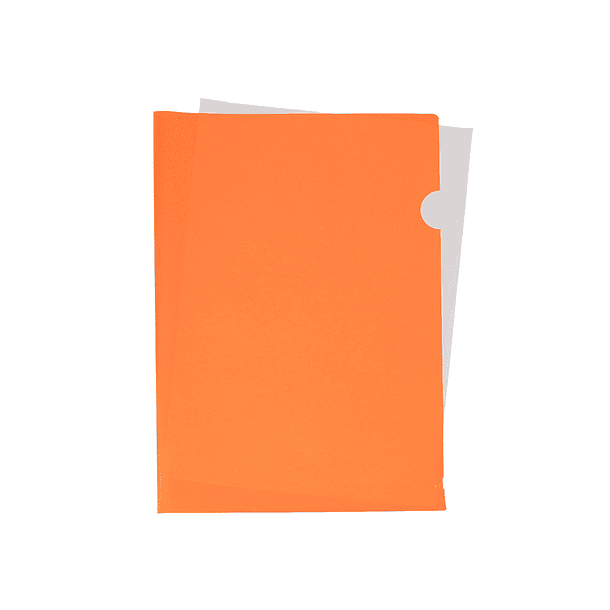 Bolsa dossier liderpapel com separador polipropileno din a4 laranja fluor opaco 20 folhas 5