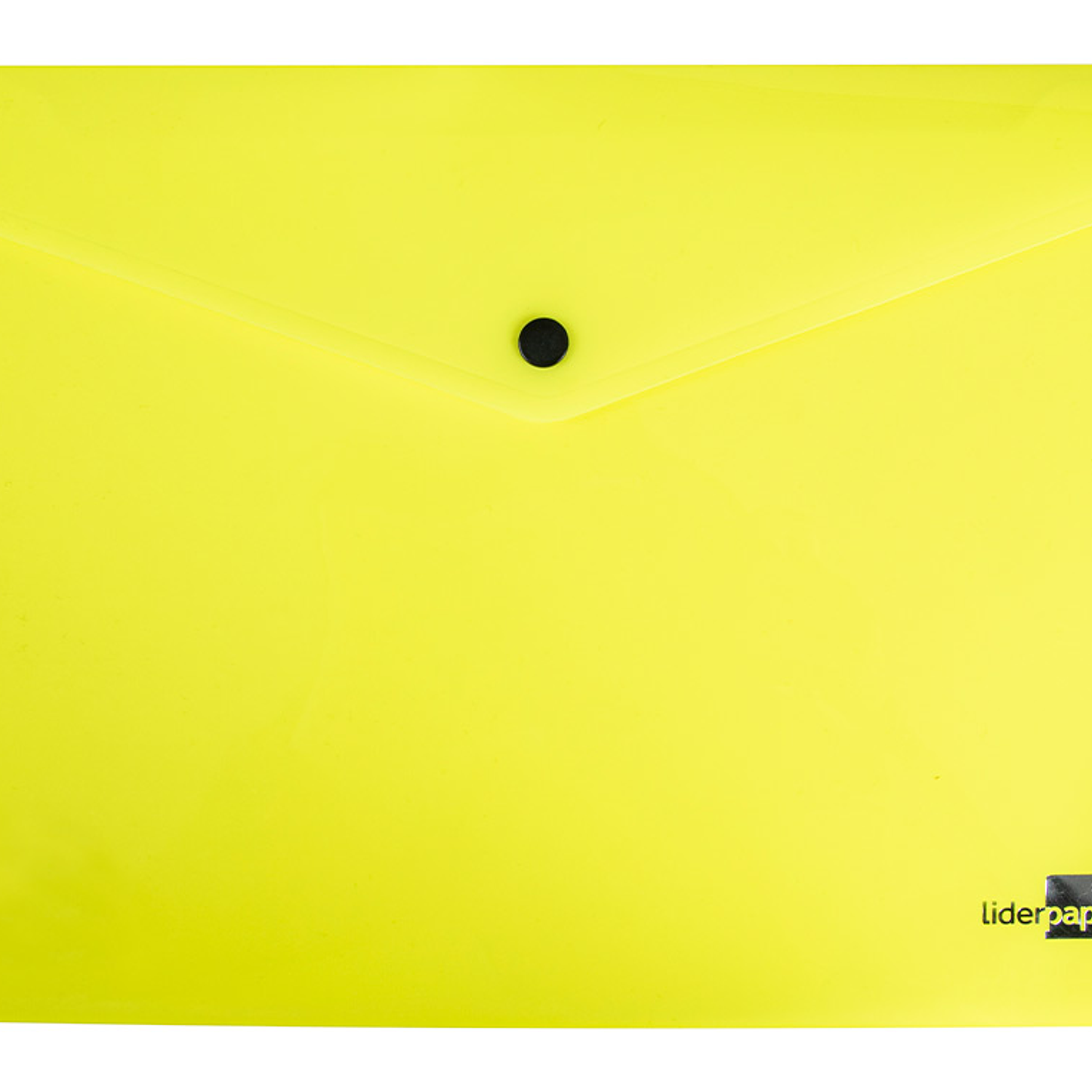 Bolsa porta documentos liderpapel com mola din a4 amarelo fluor opaco 50 folhas 1