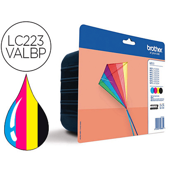 Tinteiro brother lc-223valbp dcpj4120dw / mfcj4420dw / 4620dw / 5320dw pack de 4 cores 550 pag 1