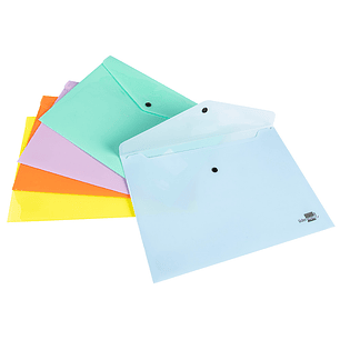 Bolsa porta documentos liderpapel com mola din a4 laranja fluor opaco 50 folhas