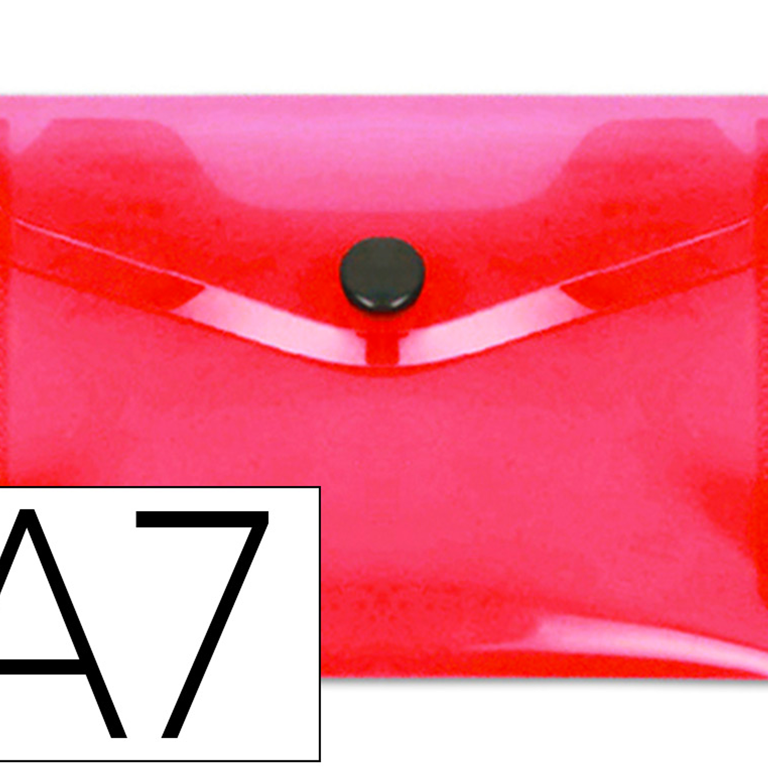 Bolsa porta documentos liderpapel com mola din a7 vermelho translucido 1