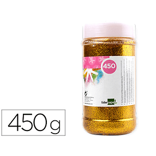 Purpurina liderpapel fantasia cor ouro metalizado frasco de 425 gr