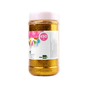 Purpurina liderpapel fantasia cor ouro metalizado frasco de 425 gr