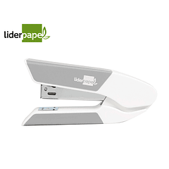 Agrafador liderpapel com oferta de saca agrafes e caixa de 1000 agrafes 22/6 24/6 capacidade 20f cor cinza