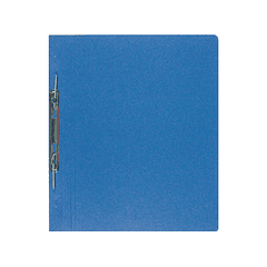 Capa de cartolina azul, folio com ferragem especial