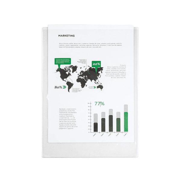 Bolsa catalogo q-connect folio 90 microns pvc transparente 3