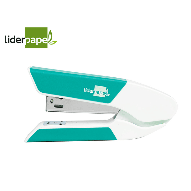 Agrafador liderpapel com oferta de saca agrafes e caixa de 1000 agrafes 22/6 24/6 capacidade 20f cor turquesa 2