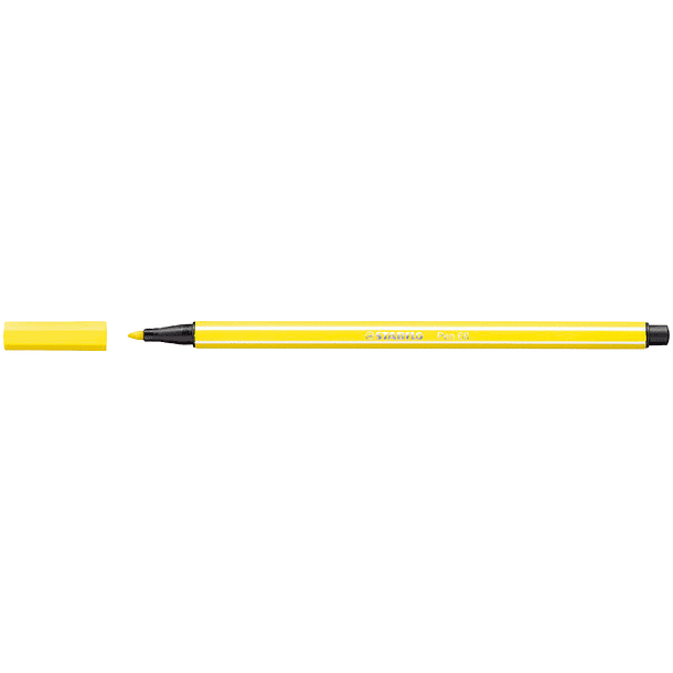 Marcador stabilo aguarelavel pen 68 amarelo limao 1 mm 1