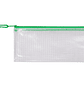 Bolsa multiusos tarifold pvc 250x115 mm abertura superior com fecho porta esferografica e correia cor verde - Miniatura 2