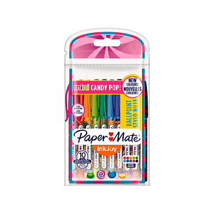 Esferografica paper mate inkjoy 100 candy pop blister de 10 unidades cores sortidas