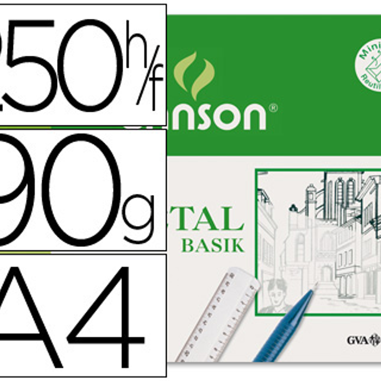 Papel vegetal 90 din a4 em folha 90-95 gr 1