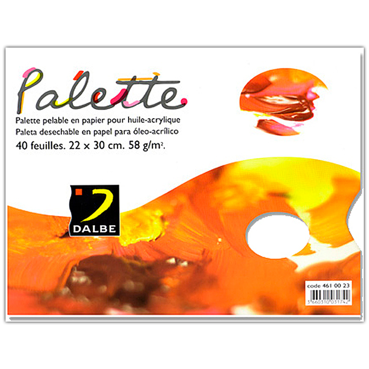 Paleta papel dalbe descartavel din a4 40 folhas 60 gr 2