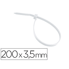 Abracadeira 3m para interior branco 200x3,5 mm bolsa de 100 unidades