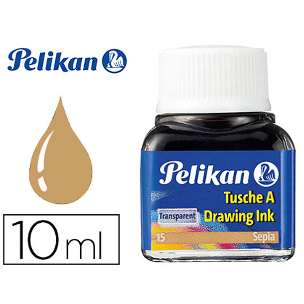 Tinta da china pelikan frasco 10 ml sepia 1