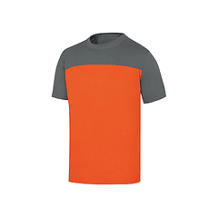 T-shirt de algodao deltaplus cor cinza laranja formato s