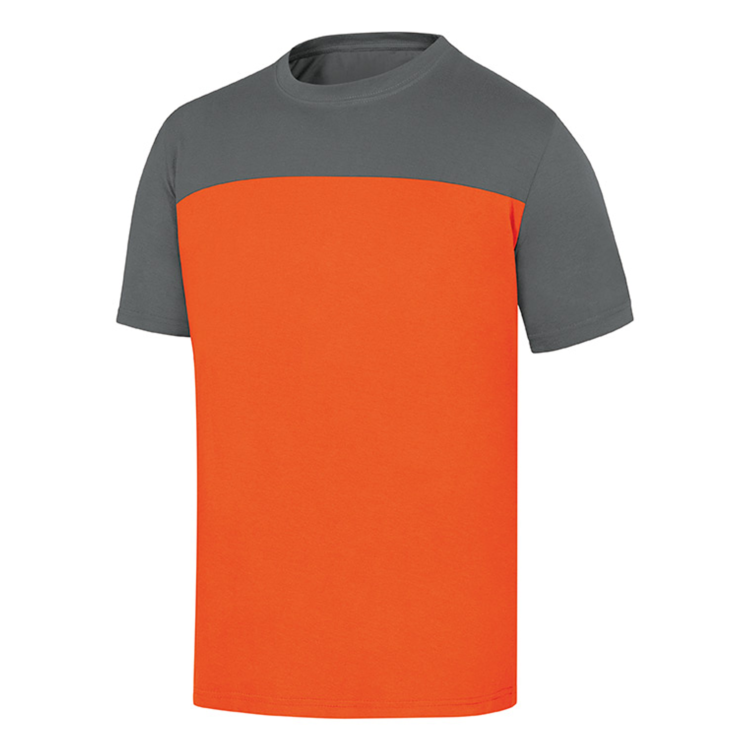 T-shirt de algodao deltaplus cor cinza laranja formato xxl 2