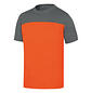 T-shirt de algodao deltaplus cor cinza laranja formato l - Thumbnail 1