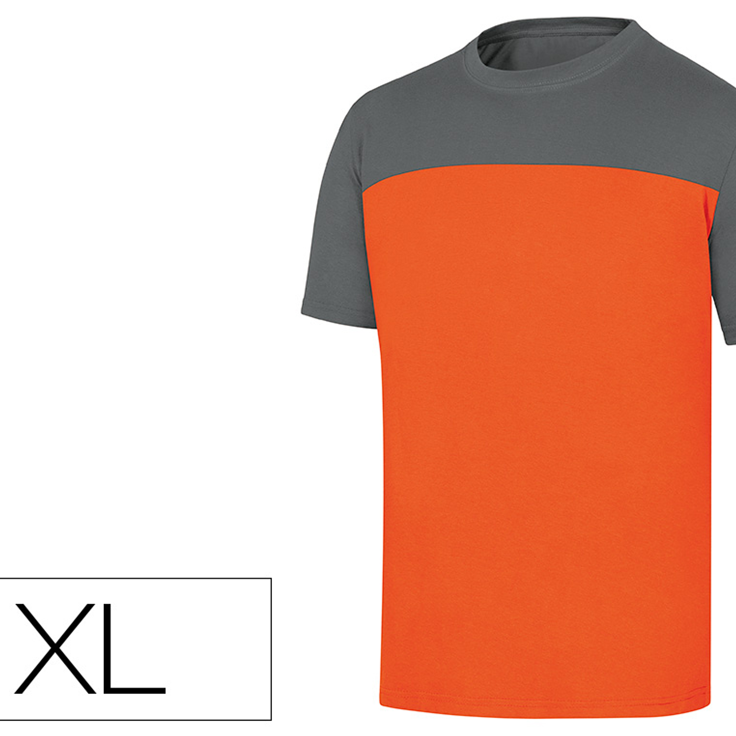 T-shirt de algodao deltaplus cor cinza laranja formato xl 2