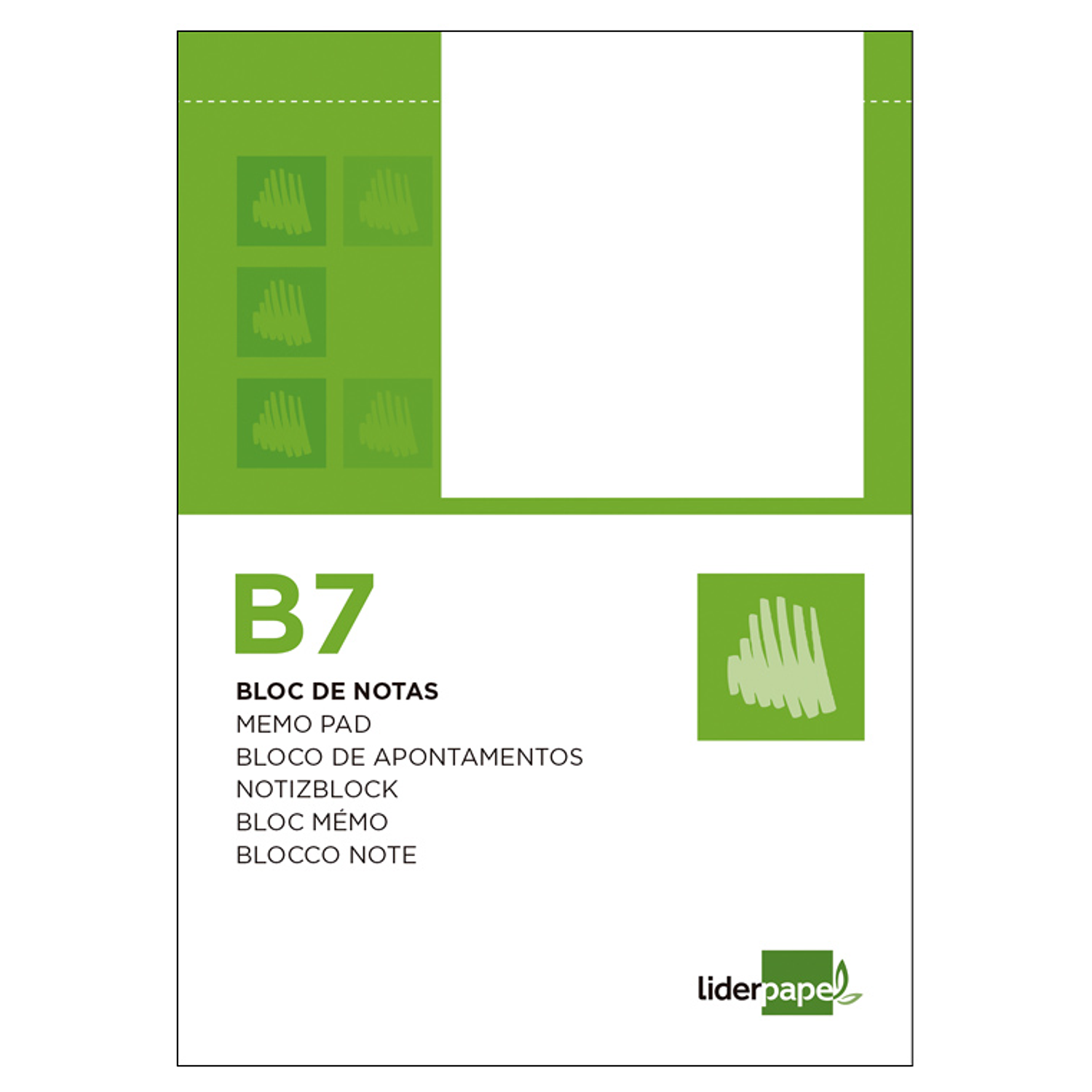 Bloco de apontamentos liderpapel din b7 80 f liso 2