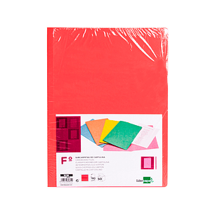 Classificadores liderpapel folio vermelho pastel 180g/m2