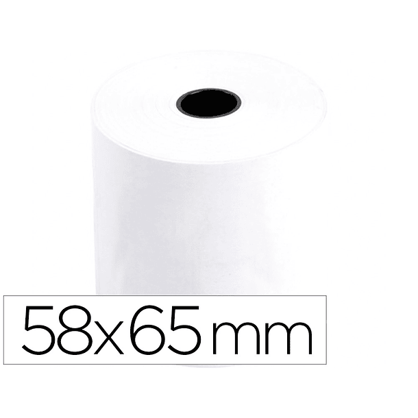 Rolo papel para impressora 58x65x11 mm 60 gr 1