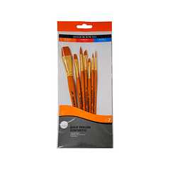 Pinceis daler rowney simply art cabo dourado blister de 7 unidades