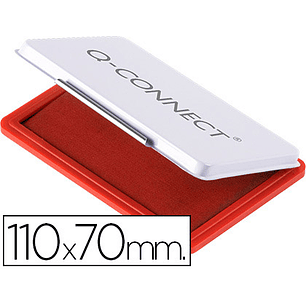 Almofada para carimbo q-connect 110x70 mm vermelho