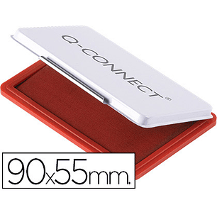 Almofada para carimbo q-connect 90x55 mm vermelho