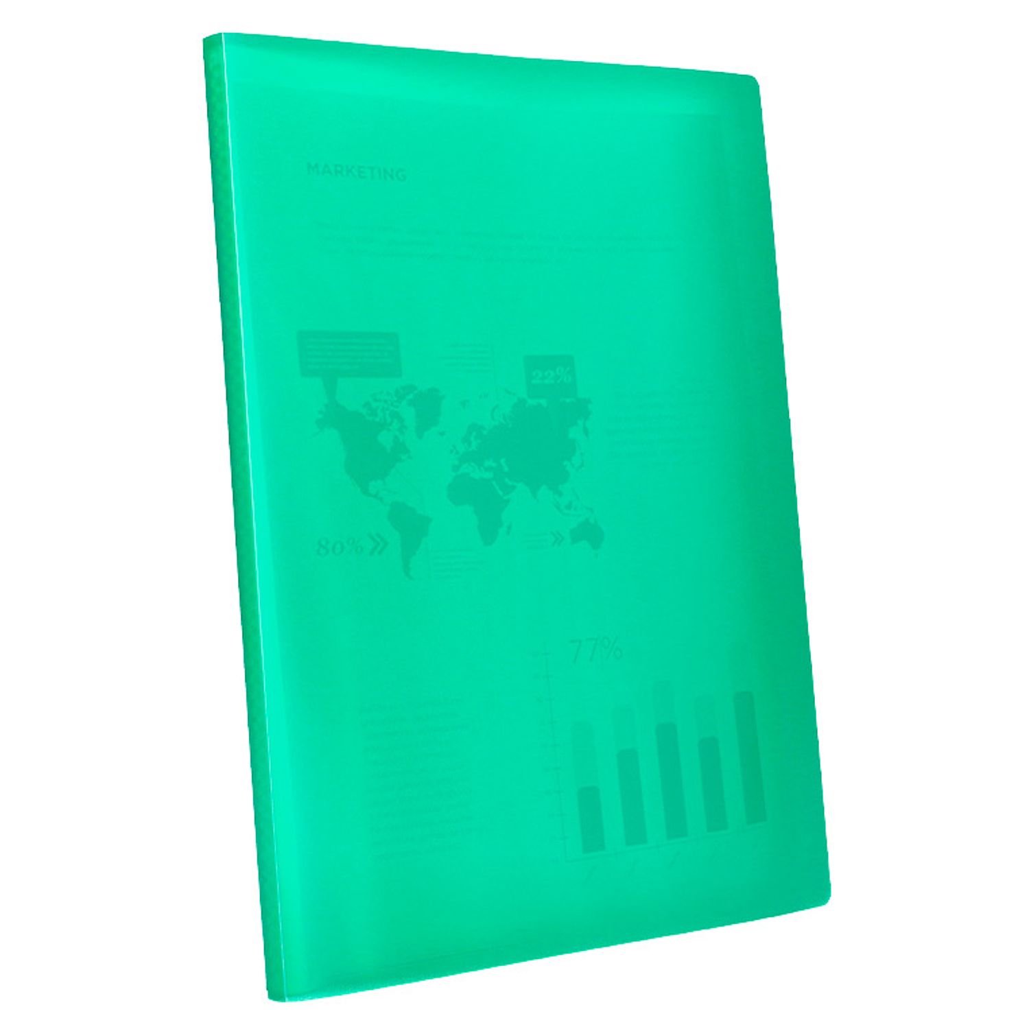 Capa catalogo liderpapel 10 bolsas polipropileno din a4 verde translucido 6