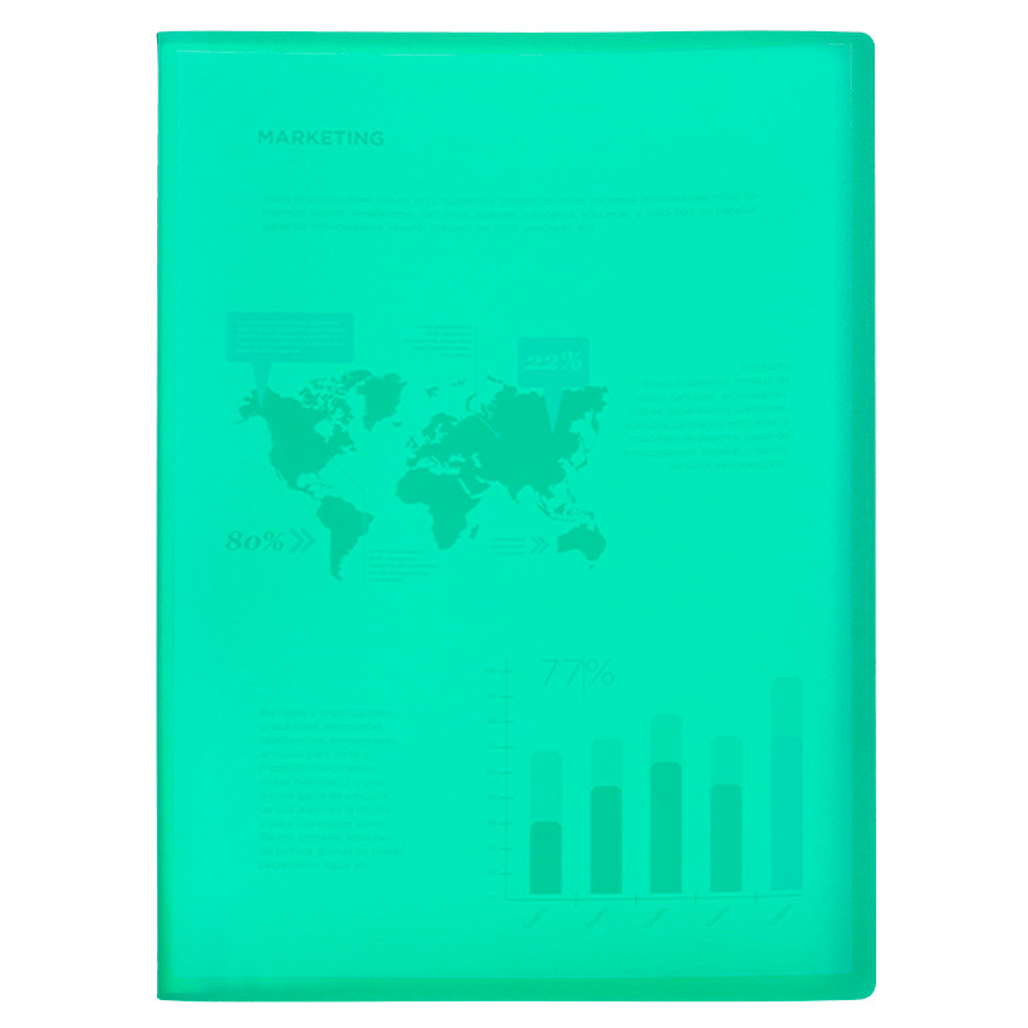 Capa catalogo liderpapel 20 bolsas polipropileno din a4 verde translucido 4