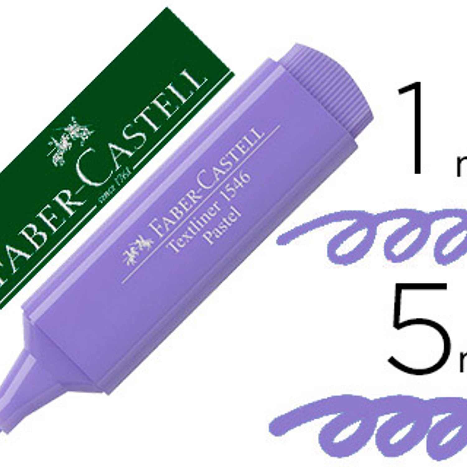 Marcador faber fluorescente 1546 cor pastel lilas 1