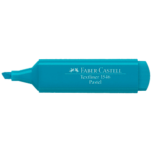 Marcador faber fluorescente 1546 cor pastel azul turquesa