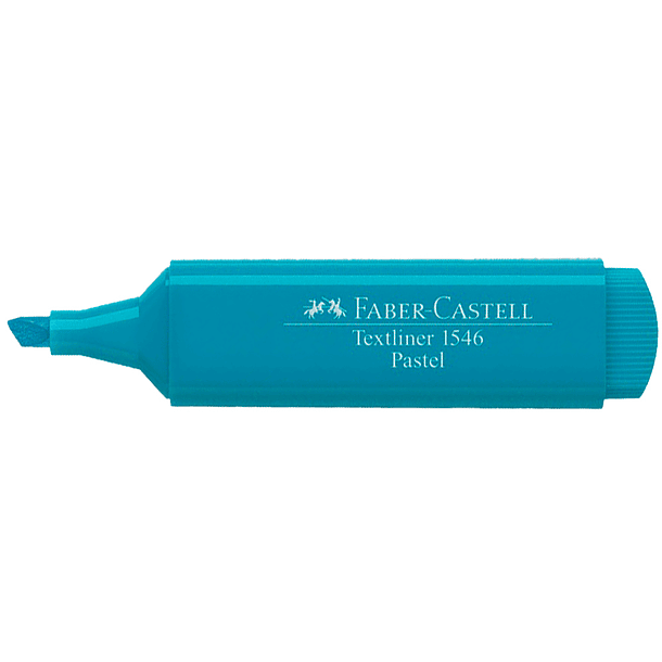 Marcador faber fluorescente 1546 cor pastel azul turquesa 2