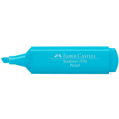 Marcador faber fluorescente 1546 cor pastel azul