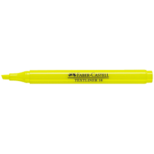 Marcador faber fluorescente textliner 38 amarelo