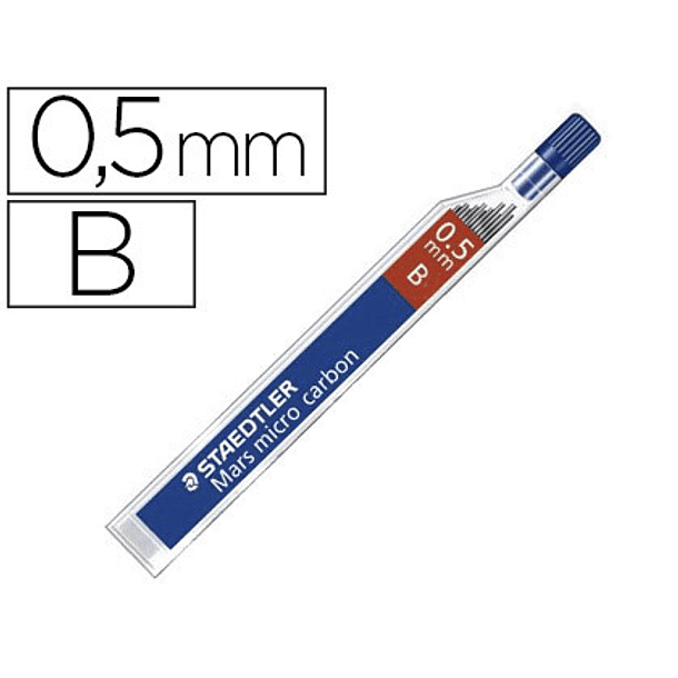 Minas staedtler mars micro grafite 0,5 mm b tubo com 12 unidades 1