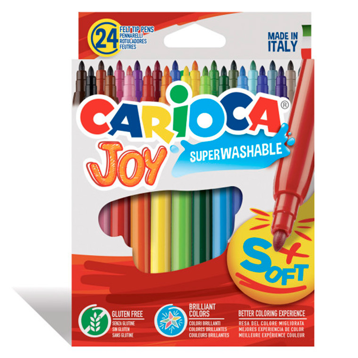 Marcador carioca joy caixa de 24 cores 5