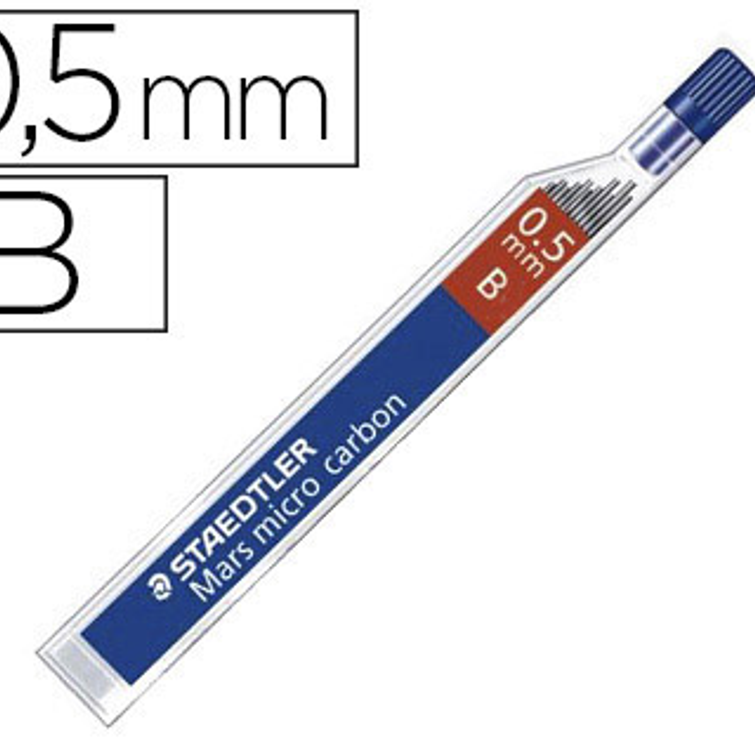 Minas staedtler mars micro grafite 0,5 mm b tubo com 12 unidades 1