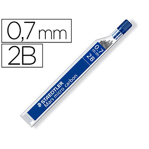 Minas staedtler mars micro grafite 0,7 mm 2b tubo com 12 unidades