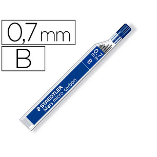 Minas staedtler mars micro grafite 0,7 mm b tubo com 12 unidades