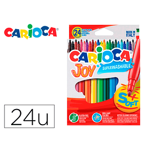 Marcador carioca joy caixa de 24 cores