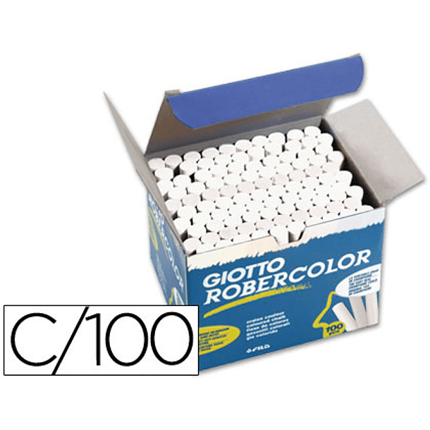 Giz robercolor branco caixa 100 unidades 1