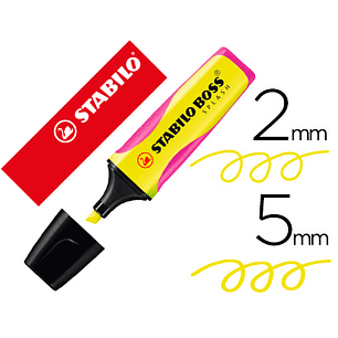 Marcador stabilo boss splash grip fluorescente 75/24 amarelo