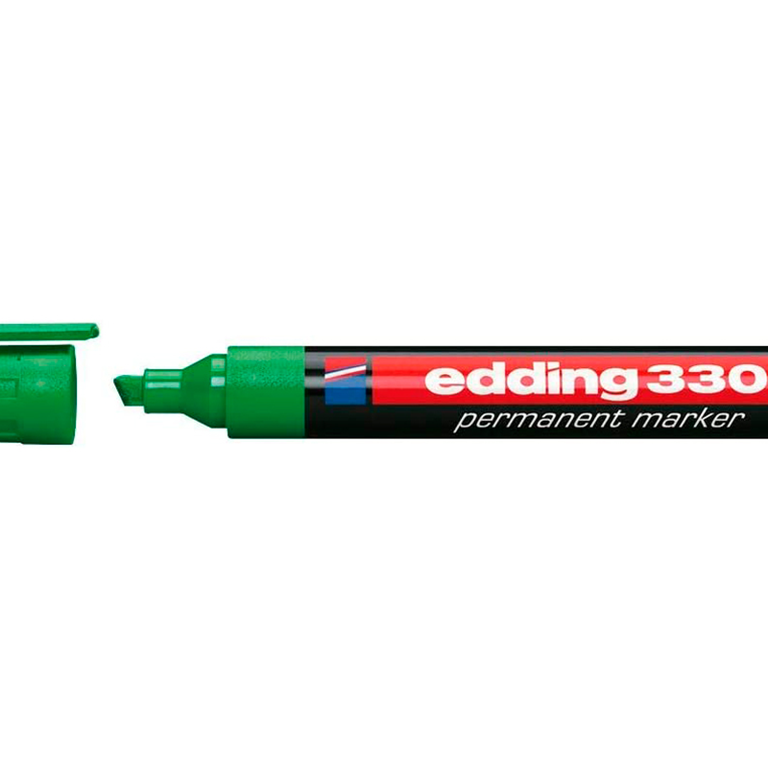 Marcador edding permanente 330 verde ponta biselada 1-5 mm recarregavel 1