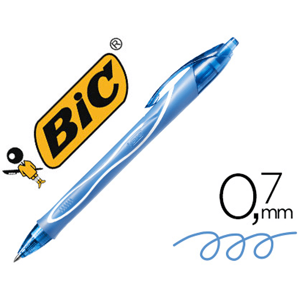 Esferografica bic gelocity quick dry retratil tinta gel turquesa ponta de 0,7 mm 1