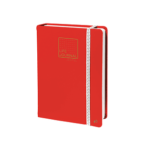 Caderno quo vadis life journal infinite dots pontos 15x21 cm 224 folhas capa vermelho