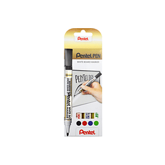 Marcador pentel mw85 quadros brancos em blister de 4 unidades cores preto, vermelho, azul e verde