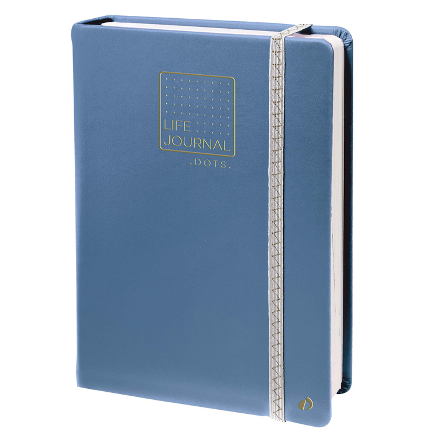 Caderno quo vadis life journal infinite dots pontos 15x21 cm 224 folhas capa azul 1