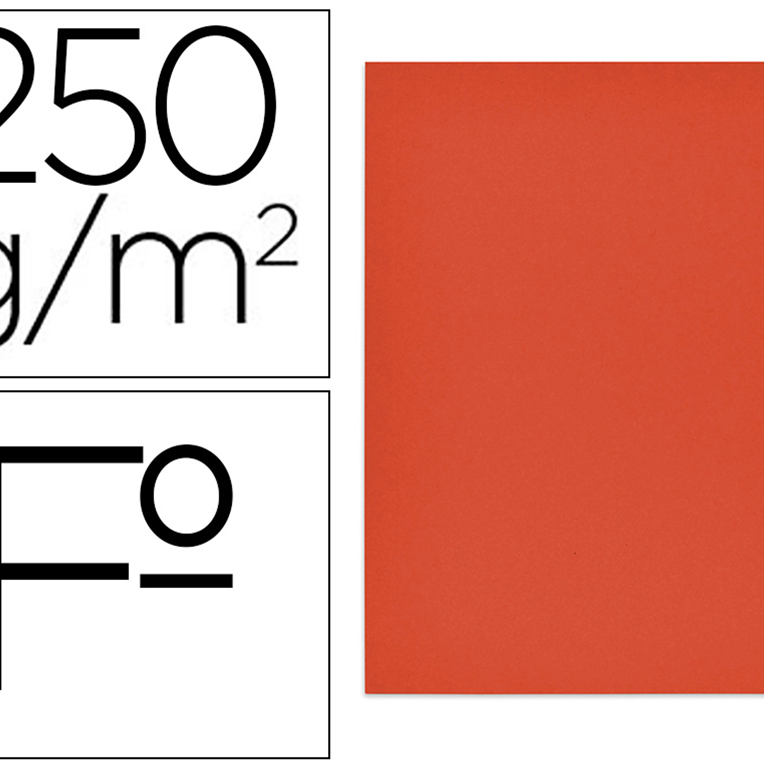 Classificador de cartolina gio simple intenso folio vermelho 250g/m2 2